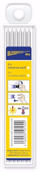 Mines pour marqueur à trous profonds DRY (BLANC) paquet de 6 pièces. Ø 2,8mm