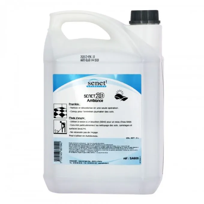 Détergent Désodorisant parfum ambiance 2D – Bidon 5L – SENET