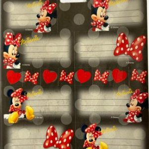 8 ETIQUETTES SCOLAIRES MINNIE DISNEY
