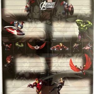 8 ETIQUETTES SCOLAIRES AVENGERS MARVEL EUROMIC