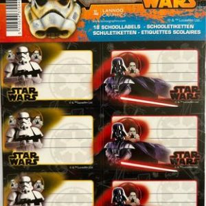 18 ETIQUETTES SCOLAIRES STARWARS LANNOO GRAPHICS