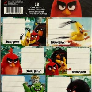 18 ETIQUETTES SCOLAIRES ANGRY BIRDS LANNOO GRAPHICS
