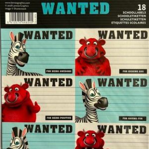 18 ETIQUETTES SCOLAIRES WANTED LANNOO GRAPHICS
