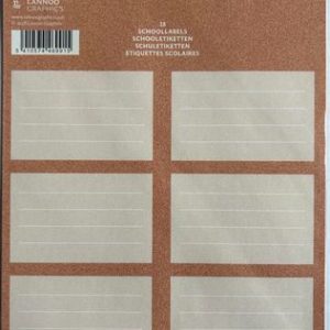 18ETIQUETTES SCOLAIRES CLASSIQUES LANNOO GRAPHICS