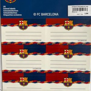18 ETIQUETTES SCOLAIRES FCBARCELONE