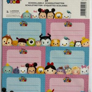 18 ETIQUETTES SCOLAIRES TSUM TSUM DISNEY