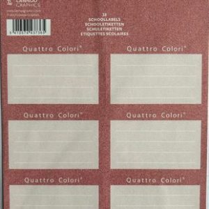 18 ETIQUETTES SCOLAIRES QUATTRO LANNOO GRAPHICS