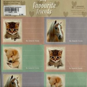 18 ETIQUETTES SCOLAIRES MY FAVORITE FRIENDS LANNOO GRAPHICS