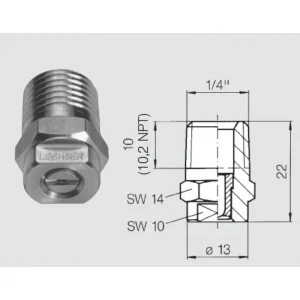 Buse HP inox 15°/07 310 bars MB 1/4