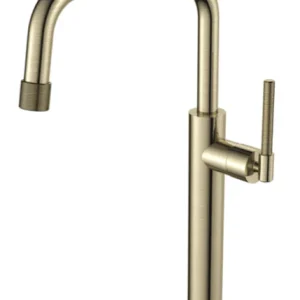 Mitigeur Cuisine 030 Surélevé Doré Brossé — HUDOR