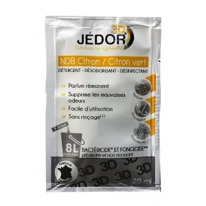 Détergent désinfectant désodorisant 3D citron vert Dosettes -JEDOR-Carton de 250