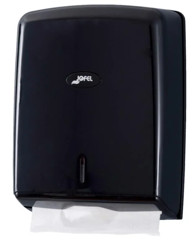 Distributeur ZIGZAG- essuie-mains – ABS NOIR – Pour papier plié – Unité