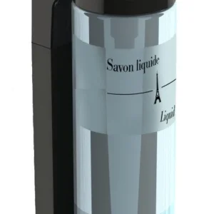 Distributeur savon mural remplissage Isiss NOIR / chrome 300ml