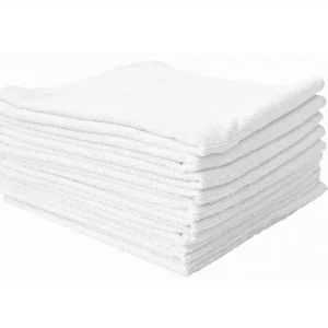 Lavette microfibre FIRST BLANCHE -220 g – 38*38cm – Sachet de 10