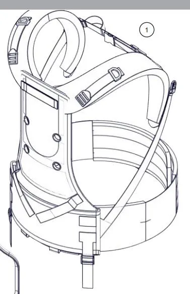 HARNAIS COMPLET ROUGE POUR ASPIRATEUR DORSAL RSV/RSB150 NUMATIC – Image 2