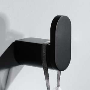 Accessoire Porte-peignoir 002 Céphise Noir Mat | HUDOR