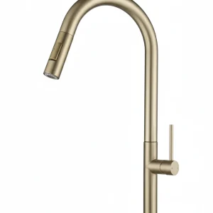 Robinet de Cuisine Doré Brossé — Mitigeur HUDOR