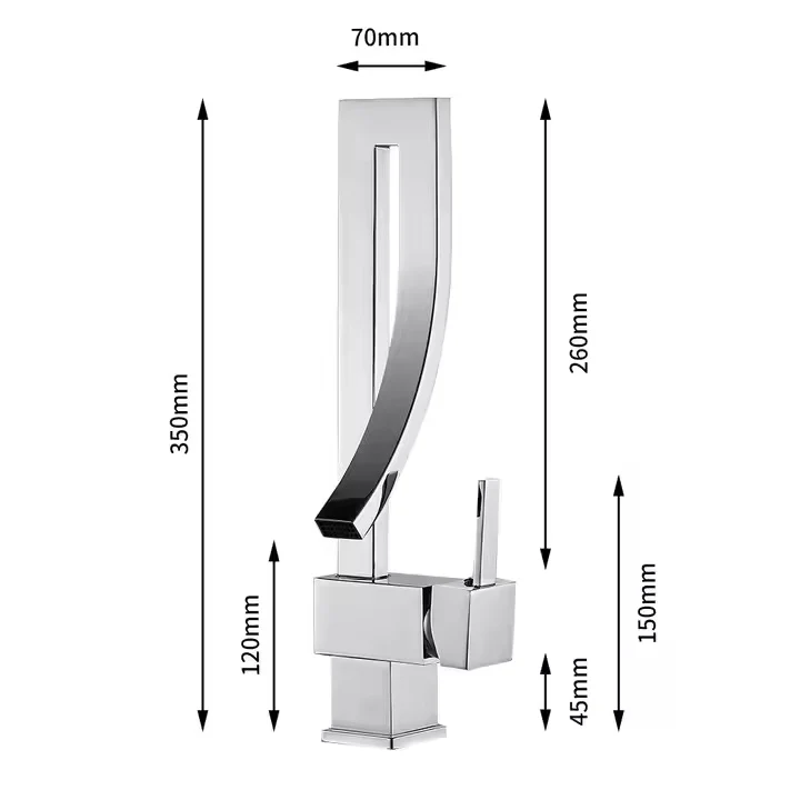 Robinet de lavabo 005 Enipée Chromé | HUDOR – Image 6