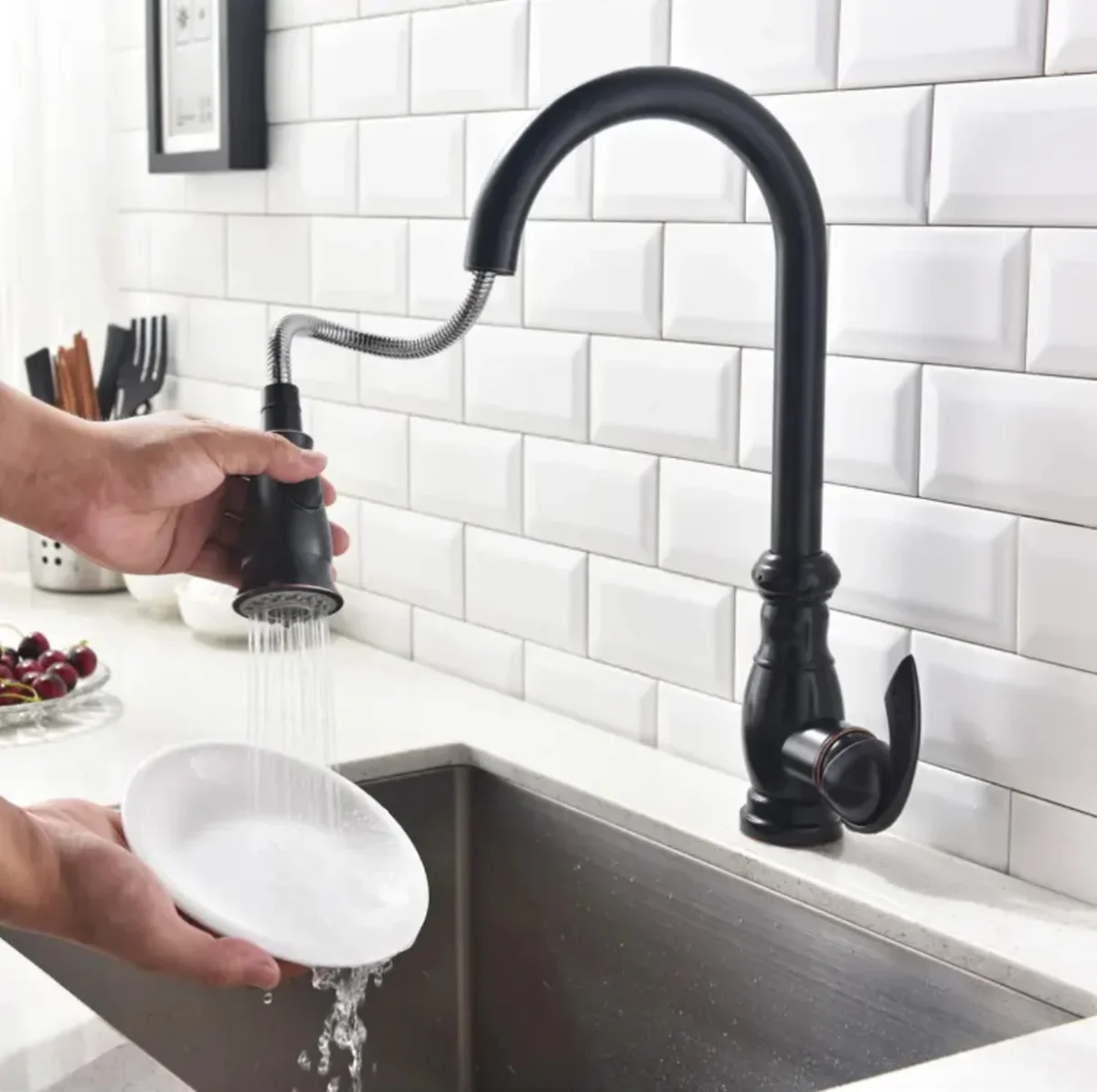 Mitigeur Cuisine 605 ORB Chrémétès Bronze Huilé | HUDOR – Image 3