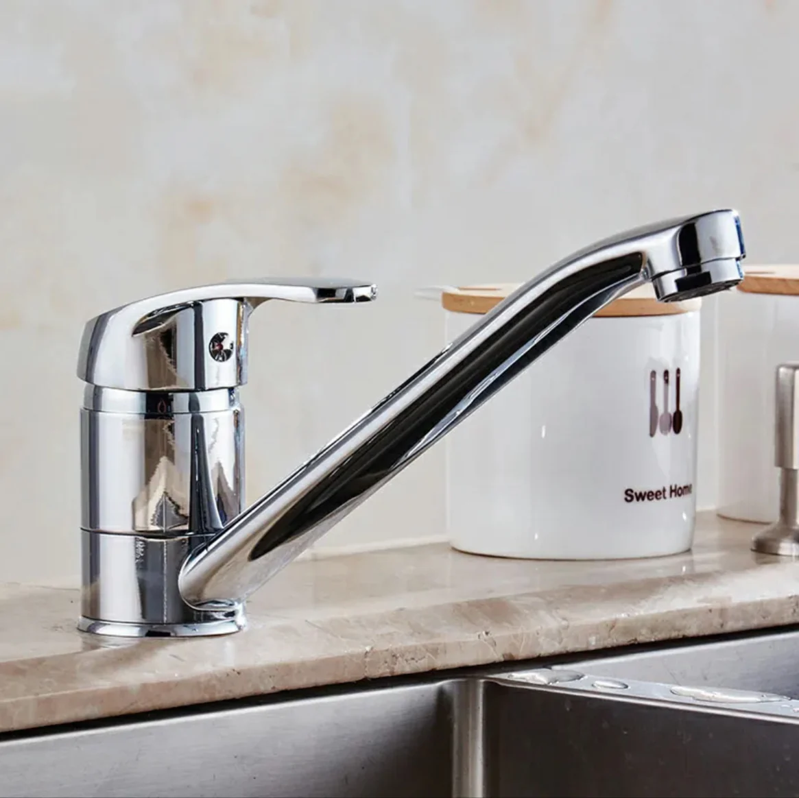 Robinet Cuisine Érymanthe Chromé — Mitigeur Cuisine HUDOR – Image 3