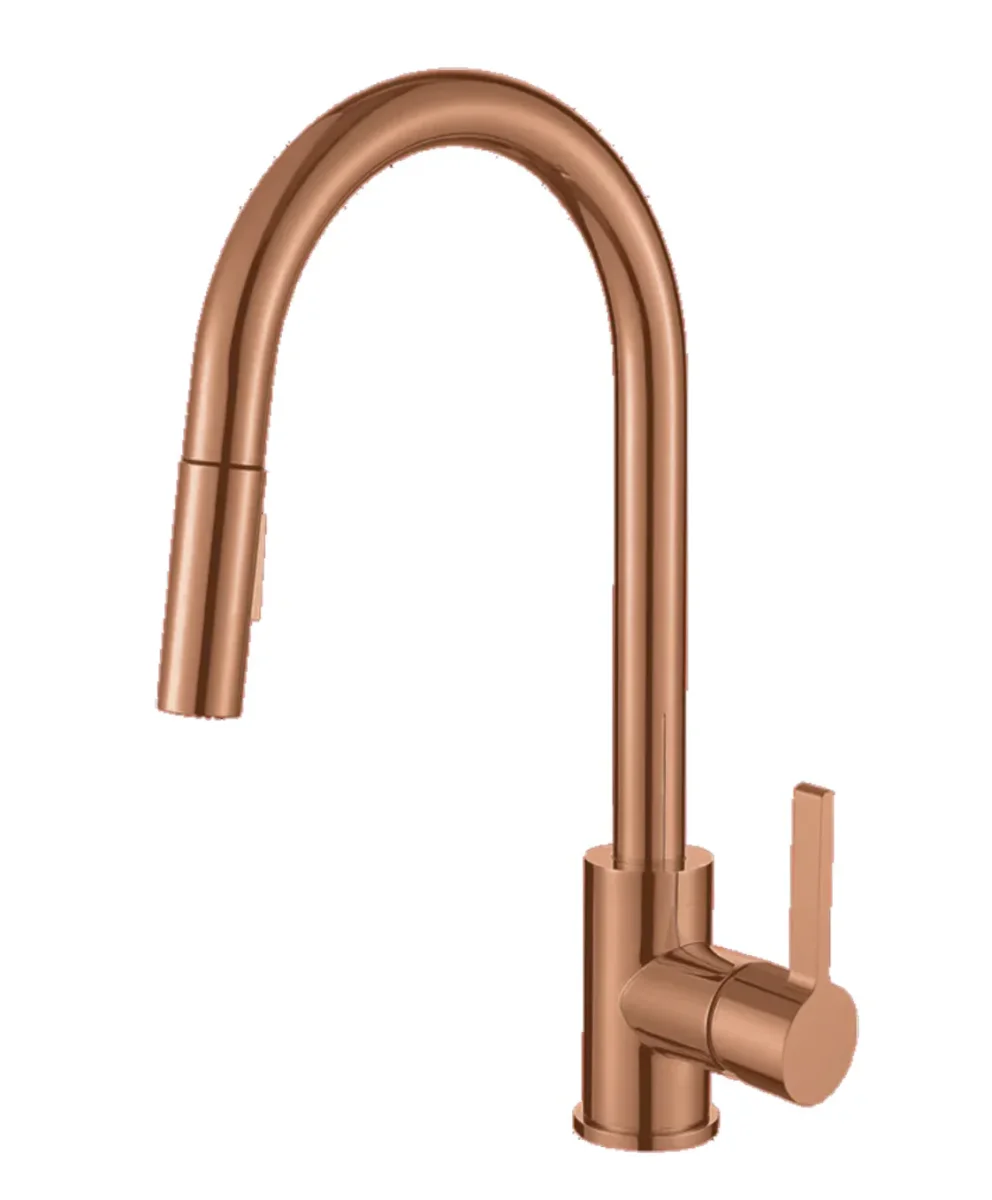 Robinet de Cuisine Pénée Rose Doré — Mitigeur Cuisine HUDOR