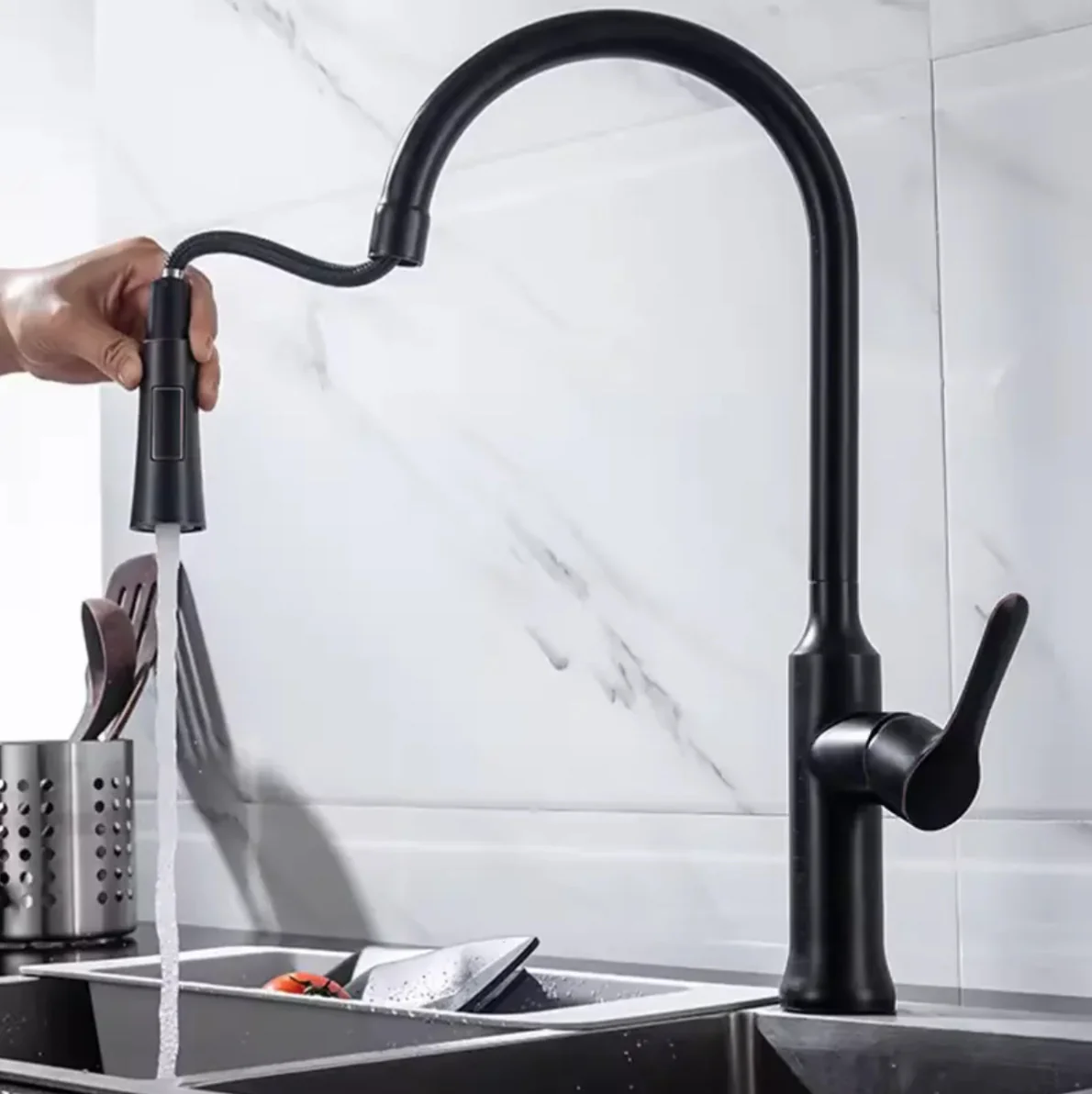 Mitigeur Cuisine K0625A Essential Noir Mat | HUDOR – Image 5