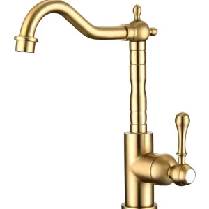Mitigeur Cuisine 026 Scamandre Doré Brossé | HUDOR