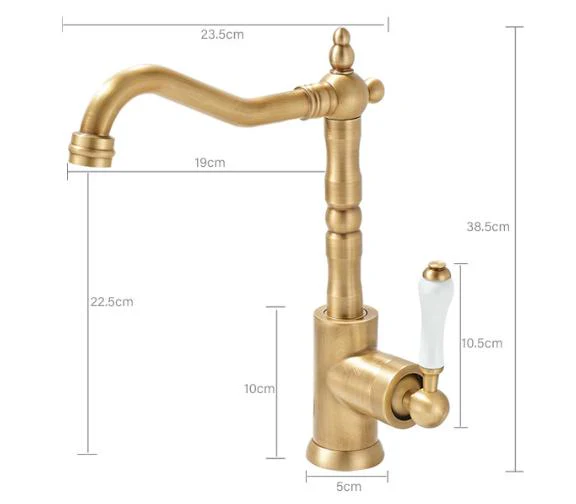 Mitigeur Cuisine 026 Scamandre Doré Brossé | HUDOR – Image 8