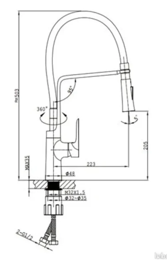 Mitigeur Cuisine 806 ARGOLIDE Chromé | HUDOR – Image 4