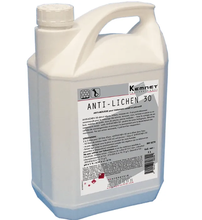ANTI LICHEN 30 – 5L – KEMNET – Destruction lichens, algues et mousses
