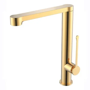 Mitigeur Cuisine 015 Halys Doré Brossé | HUDOR