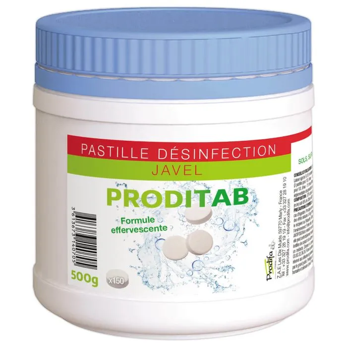 Pastilles javel Effervescentes – PRODIFA – Pot de 150 pastilles – Image 2