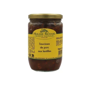 Saucisses de Porc aux Lentilles
