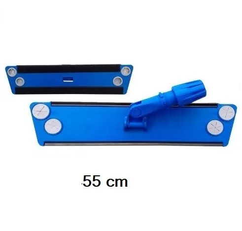 Balai trapèze PLASTIQUE BLEU – Velcro – 55cm – Image 2