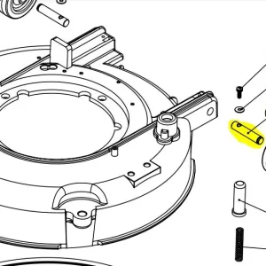 Axe roue avant carter brosse basculant TTB3045 NUMATIC – pour roue D75mm