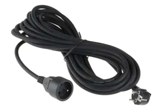 Câble d’alimentation / rallonge 10M 3G1,5 mm – H05 – coloris noir