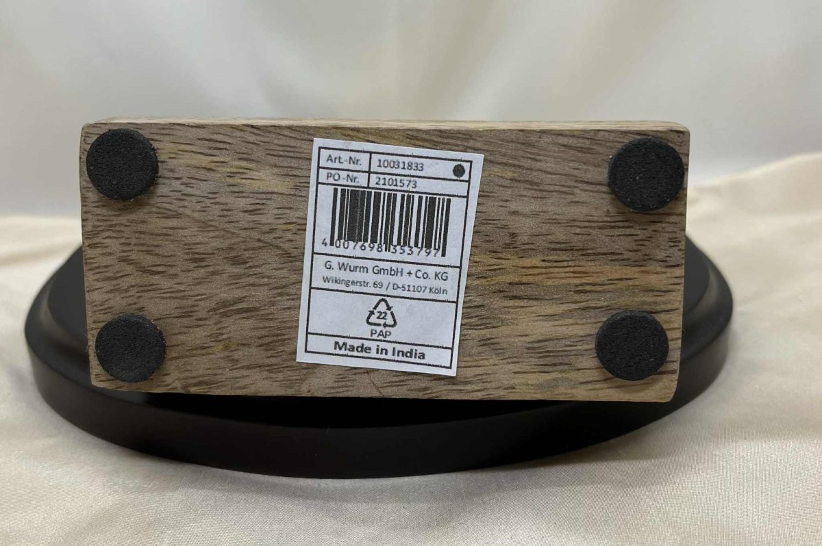 Cœur en métal doré sur socle de bois de GmbH (13.5*14.5cm) – Image 4