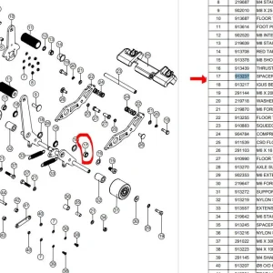 Entretoise nylon Numatic 244NX 440NX 10.1mm id15mm od6.5