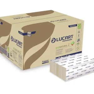 Essuie mains en Z Econatural LUCART – 2 plis / 3000 formats -Fiberpack /Ecolabel