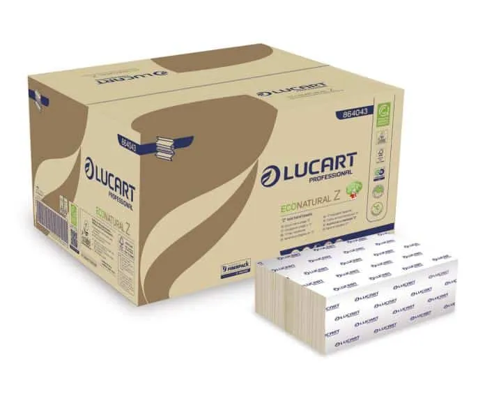Essuie mains en Z Econatural LUCART – 2 plis / 3000 formats -Fiberpack /Ecolabel – Image 2