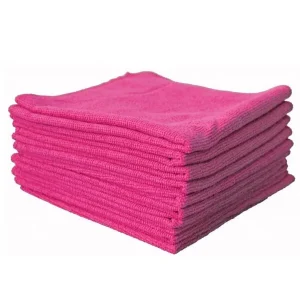 Lavette microfibre FIRST FUCHSIA -220 g – 38*38cm – Sachet de 10