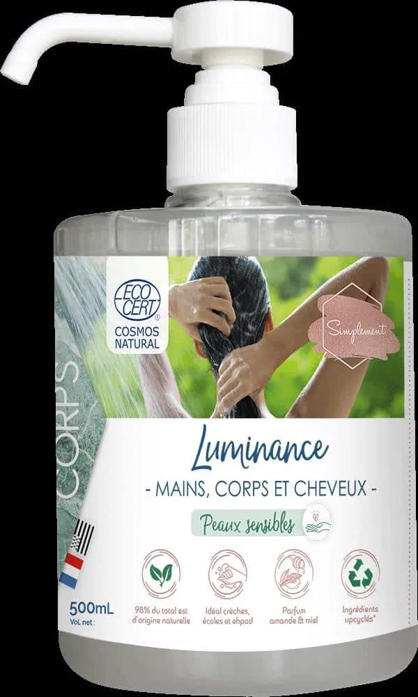 Gel douche corps et cheveux peaux sensibles – 5L – Gel Douche LUMINANCE ECOCERT – HYDRCHIM – Image 2