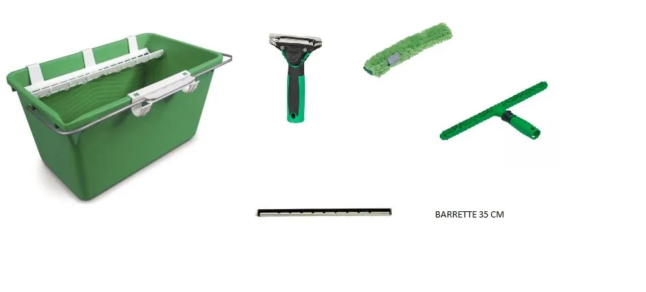 Kit lavage vitres UNGER Ergotec – Seau + raclette + mouilleur – Image 2