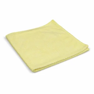 Lavettes microfibres QUADRI JAUNE  – 39x39cm – sachet de 5