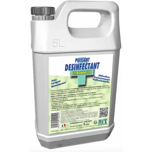CITRONNELLE – Détergent Désinfectant Surodorant – PUCK – Bidon de 5L