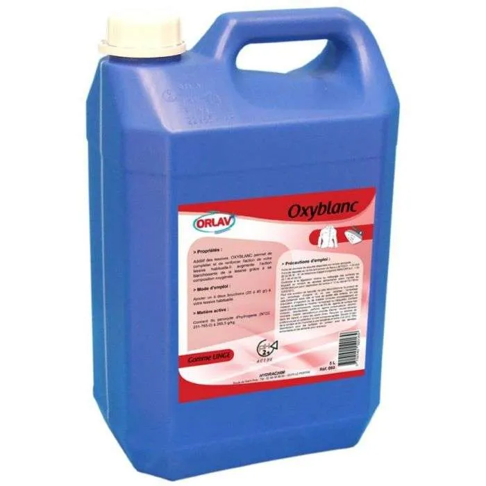 OXYBLANC – Agent de blanchiment du linge – A l’oxygène- Liquide – 5L – ORLAV