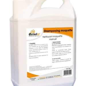 Shampoing moquette ECLADOR- Bidon de 5L – Pour monobrosse ou nettoyage manuel