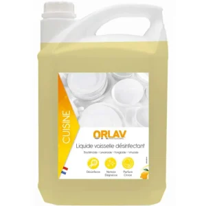Liquide vaisselle DESINFECTANT -5L- ORLAV- Plonge manuelle – Bactéricide