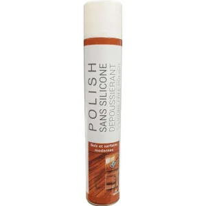 POLISH sans SILICONE – Dépoussiérant et Nourrissant Bois – Aérosol de 500 ml