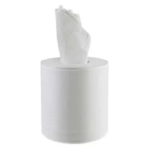 BOBINES papier LISSE – DEVIDAGE CENTRAL – 450f -BLANC-2 plis -Ecolabel -Lot de 6